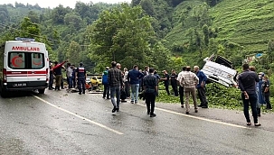 Kamyon tarım arazisine girdi: 2 yaralı