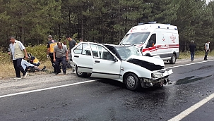 Kütahya'da tır ile otomobil çarpıştı 