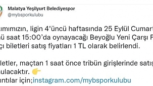 Maç biletleri 1 TL'den satılacak 