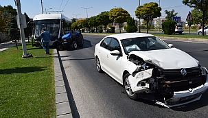 Makas atan araç kazaya neden oldu!