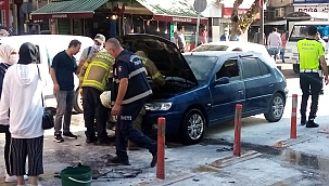 Seyir halindeyken alev aldı 