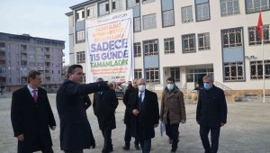 Rıdvan Mertöz Ortaokulu 115 günde tamamlandı