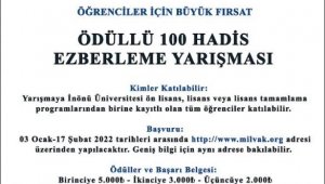 Ödüllü hadis ezberleme yarışması