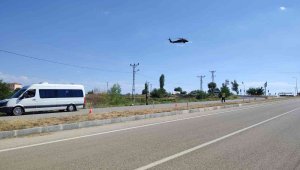 Malatya'da helikopter destekli trafik denetimi