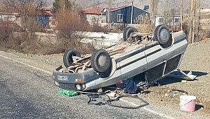 Otomobil takla attı 1 yaralı 